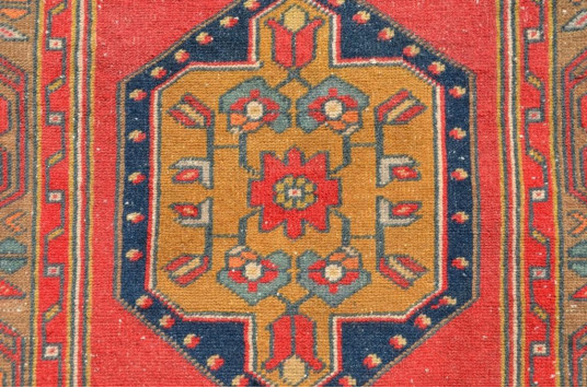 Turkish Handmade Anatolian Vintage Rug For Home Decor 6'9,9" X 2'11,8"