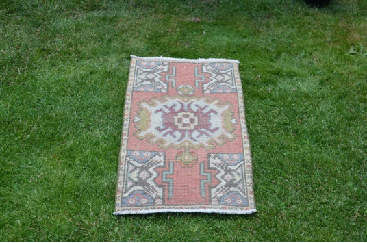 Natural Turkish Vintage Small Area Rug Doormat For Home Decor 2'11" X 1'6,9"