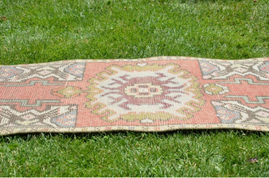 Natural Turkish Vintage Small Area Rug Doormat For Home Decor 2'11" X 1'6,9"