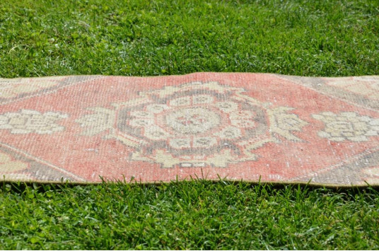 Unique Turkish Vintage Small Area Rug Doormat For Home Decor 2'11,8" X 1'6,1"