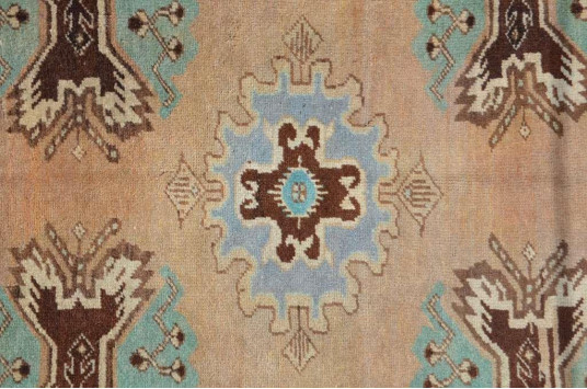 Natural Turkish Vintage Small Area Rug Doormat For Home Decor 2'10,3" X 1'5,7"