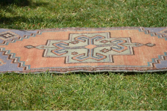Unique Turkish Vintage Small Area Rug Doormat For Home Decor 2'11" X 1'4,9"