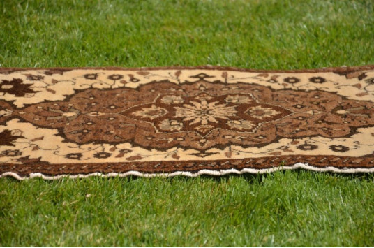 Natural Turkish Vintage Small Area Rug Doormat For Home Decor 3'0,6" X 1'6,1"