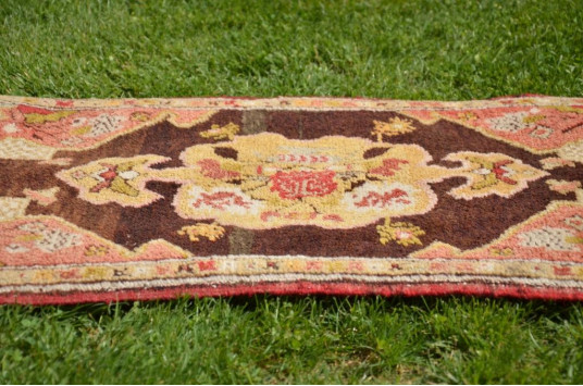Unique Turkish Vintage Small Area Rug Doormat For Home Decor 3'3" X 1'8,9"