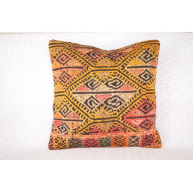 16 X 16 Handmade Decorative Vintage Pillow 1'3,7" X 1'3,7"